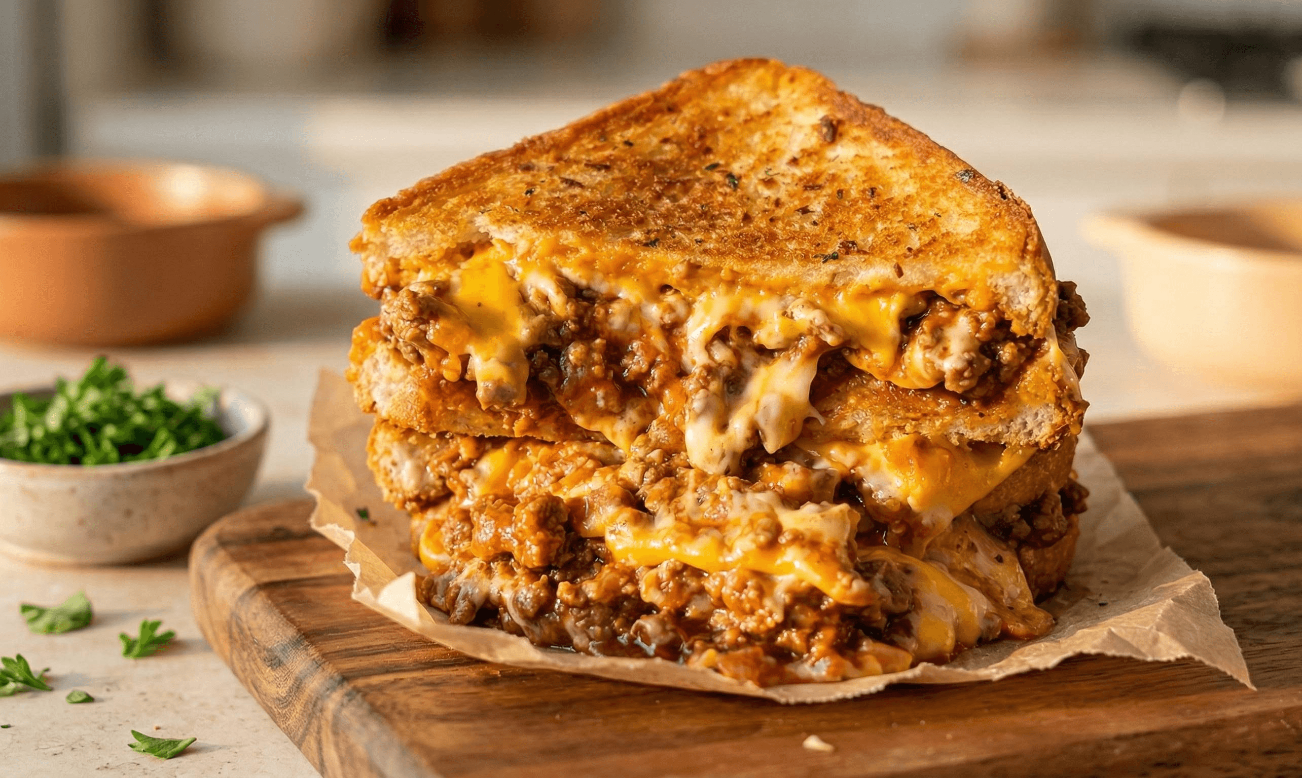 Sloppy Joe Grilled Cheese
